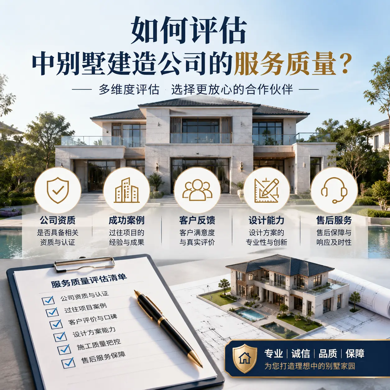 如何评估 遵义 中别墅建造公司的服务质量？
