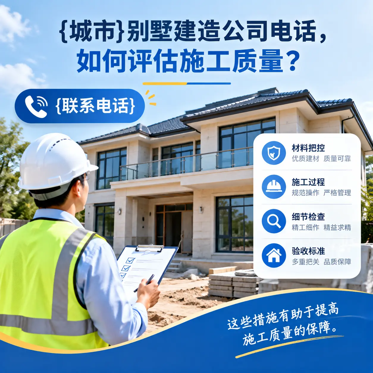 遵义别墅建造公司电话,如何评估施工质量?