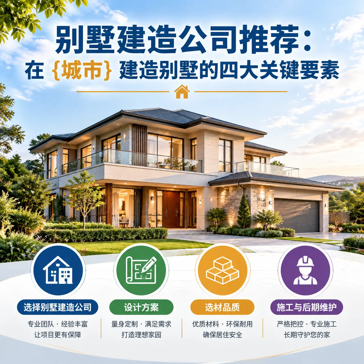 别墅建造公司推荐:在 遵义 建造别墅的四大关键要素
